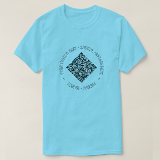 Upload je grappige QR-code T-shirt cadeau voeg tek (Design voorkant)