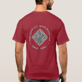 Upload je grappige QR-code T-shirt voorbeeld Voeg (Achterkant)