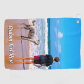 Upload je huisdier foto Golf handdoek gepersonalis (Horizontaal)