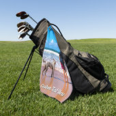 Upload je huisdier foto Golf handdoek gepersonalis (Groen)