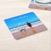 Upload je huisdier foto papier coasters aangepaste kartonnen onderzetters (Schuin)