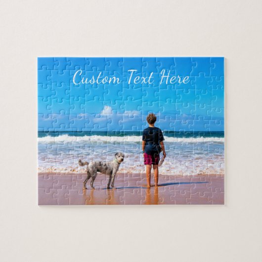 Upload je huisdier foto puzzel cadeau aangepaste t (Horizontaal)