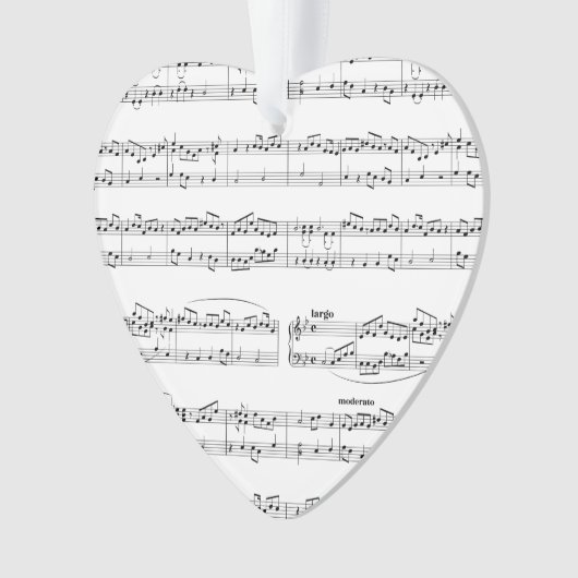 Upload je liedje Personal Heart Christmas Ornament (voorkant)