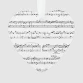 Upload je liedje Personal Heart Christmas Ornament (voorkant)