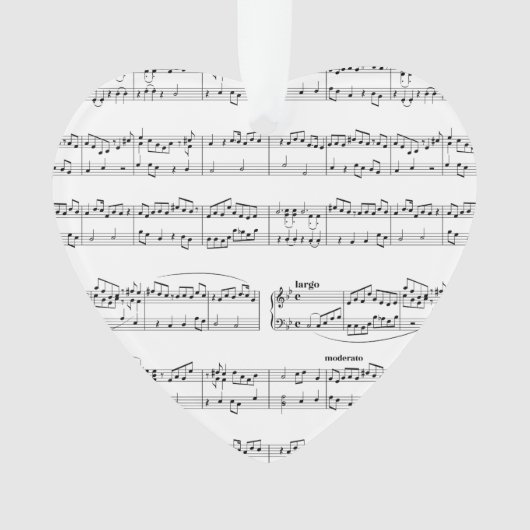 Upload je liedje Personal Heart Christmas Ornament (voorkant)