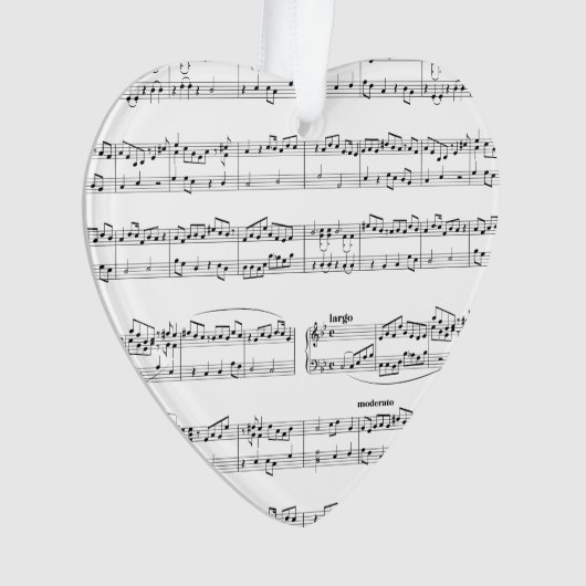 Upload je liedje Personal Heart Christmas Ornament (voorkant)