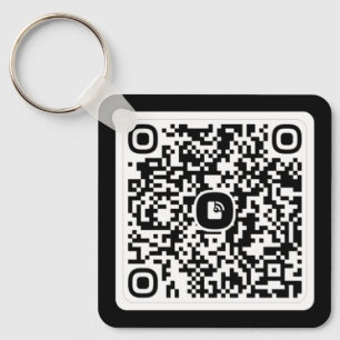 Upload je logo en QR-code Sleutelhanger