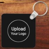 Upload je logo en QR-code Sleutelhanger (Achterkant)