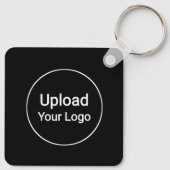 Upload je logo en QR-code Sleutelhanger (Achterkant)