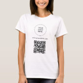 Upload je Logo Sjabloon Womens Modern QR Code T-shirt (Voorkant)