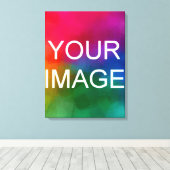 Upload je Photo Afbeelding Afbeelding of Logo Stre Canvas Afdruk (Insitu (Houten vloer))