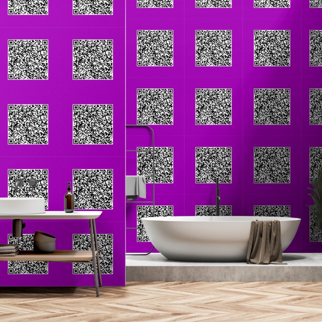 Upload je QR-code behang voorbeeld Kies kleur (Badkamer)