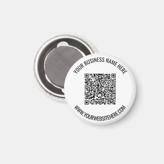 Upload je QR-code en aangepaste tekst magneet cade (Voorkant / Achterkant)