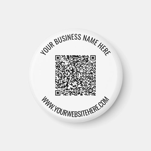 Upload je QR-code en aangepaste tekst magneet cade (Voorkant)