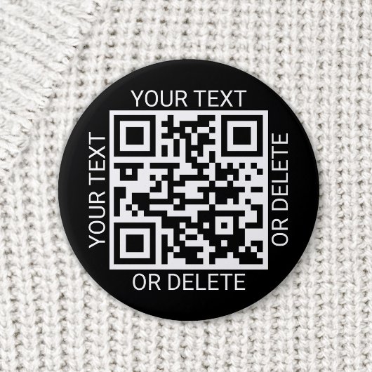 Upload je QR-code moderne website of betaalapp Ronde Button 5,7 Cm