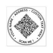 Upload je QR-code Ronde Stempel Voeg aangepaste te (Design)