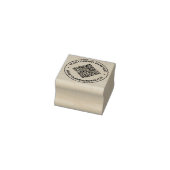 Upload je QR-code Ronde Stempel Voeg tekst naam in (Stempel)