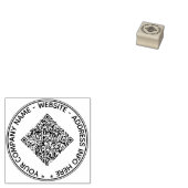 Upload je QR-code rubberen stempel Voeg aangepaste (Gestempeld)