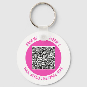 Upload je QR-code sleutelhanger cadeau Voeg aangep