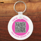 Upload je QR-code sleutelhanger cadeau Voeg aangep (Voorkant)