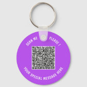 Upload je QR-code-sleutelhanger met aangepaste tek Sleutelhanger (Voorkant)