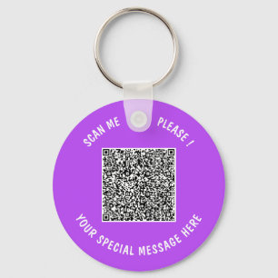 Upload je QR-code-sleutelhanger met aangepaste tek Sleutelhanger