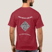 Upload je QR-code T-shirt Voeg aangepaste tekst to (Achterkant)