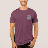 Upload je QR-code, voeg aangepaste tekst toe, gepe Tri-Blend Shirt (Voorkant)