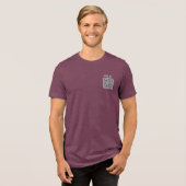 Upload je QR-code, voeg aangepaste tekst toe, gepe Tri-Blend Shirt (Voorkant volledig)