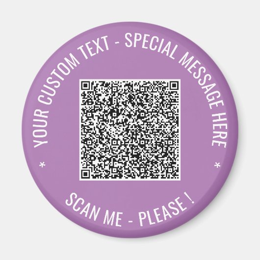 Upload je QR-code - Voeg aangepaste tekst toe - Ma Magneet (Voorkant)