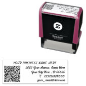 Upload je QR-code, voeg info adres stempel voorbee (In situ)