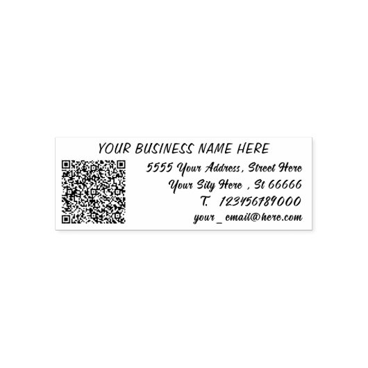 Upload je QR-code, voeg info adres stempel voorbee (Design)