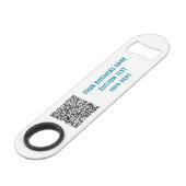 Upload je QR-code, voeg tekstinfo toe, merkbar sle Speed Flessenopener (Voorkant Gekanteld)