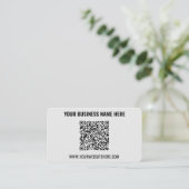 Upload je QR-code Zakelijke Kaarten Voeg tekstinfo Visitekaartje (Staand voorkant)