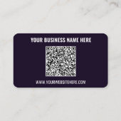 Upload je QR-code Zakelijke Kaarten Voeg tekstinfo Visitekaartje (Achterkant)