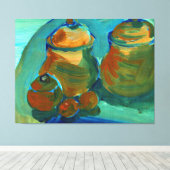 Upload je schilderij | Draai aangepast kunstwerk n Canvas Afdruk (Insitu (Houten vloer))