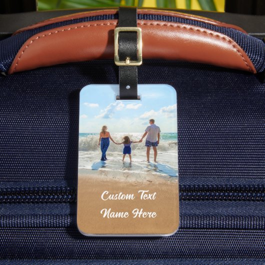 Upload Jouw Foto Bagage Label Gepersonaliseerde Te (Voorkant Insitu 2)