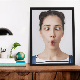 Upload Jouw Grappige GezichtsFoto Selfie Poster