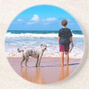Upload Jouw Huisdier Foto Coaster Gepersonaliseerd Zandsteen Onderzetter