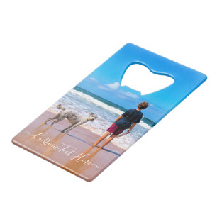 Upload Jouw Huisdier Foto Flesopener Aangepaste Te Creditkaart Flessenopener