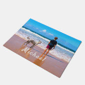 Upload Jouw Huisdier Foto Naam Deurmat Cadeau (Schuin)