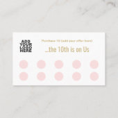 Upload Logo 10 Salon Stamp Punch Customer Loyalty (Achterkant)