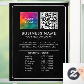 Upload Logo Aangepaste QR-code Openingsuren Lijst Raamsticker (Huis)