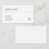 Upload Logo Elegant Modern Simple Professional Visitekaartje (Voorkant / Achterkant)