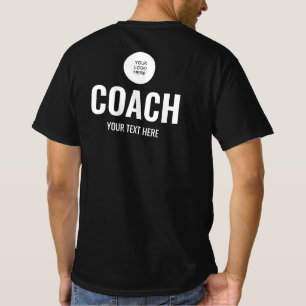 Upload Logo Hier Team Trainer Coach Mannen Black T-shirt