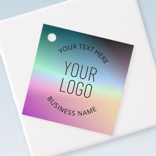 Upload Logo Kleurrijke veranderende verloopkleur Bedankjes Labels