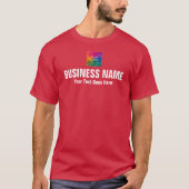 Upload Logo Mannen Kardinaal Red Adult Meerdere ma T-shirt (Voorkant)