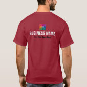 Upload Logo Mannen Maroon Red Adult Meerdere maten T-shirt (Achterkant)