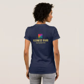 Upload Logo marinegouden vrouwen Bella Canvas Slim T-shirt (Achterkant volledig)