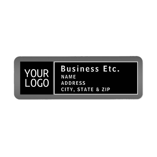 Upload Logo of QR-code | Modern retouradres Etiket (Voorkant)